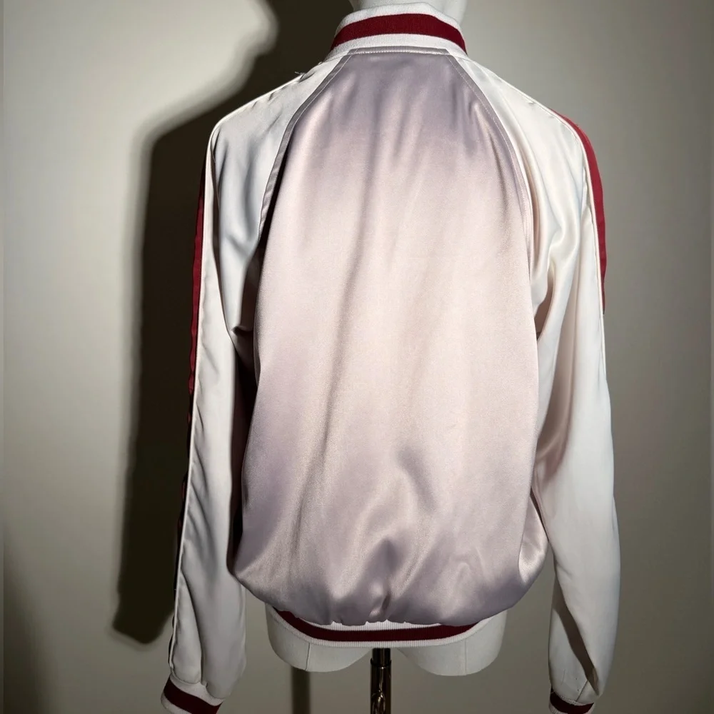 Tularosa Silver, White and Maroon 70s Inspired Track Jacket - Picture 6 of 6